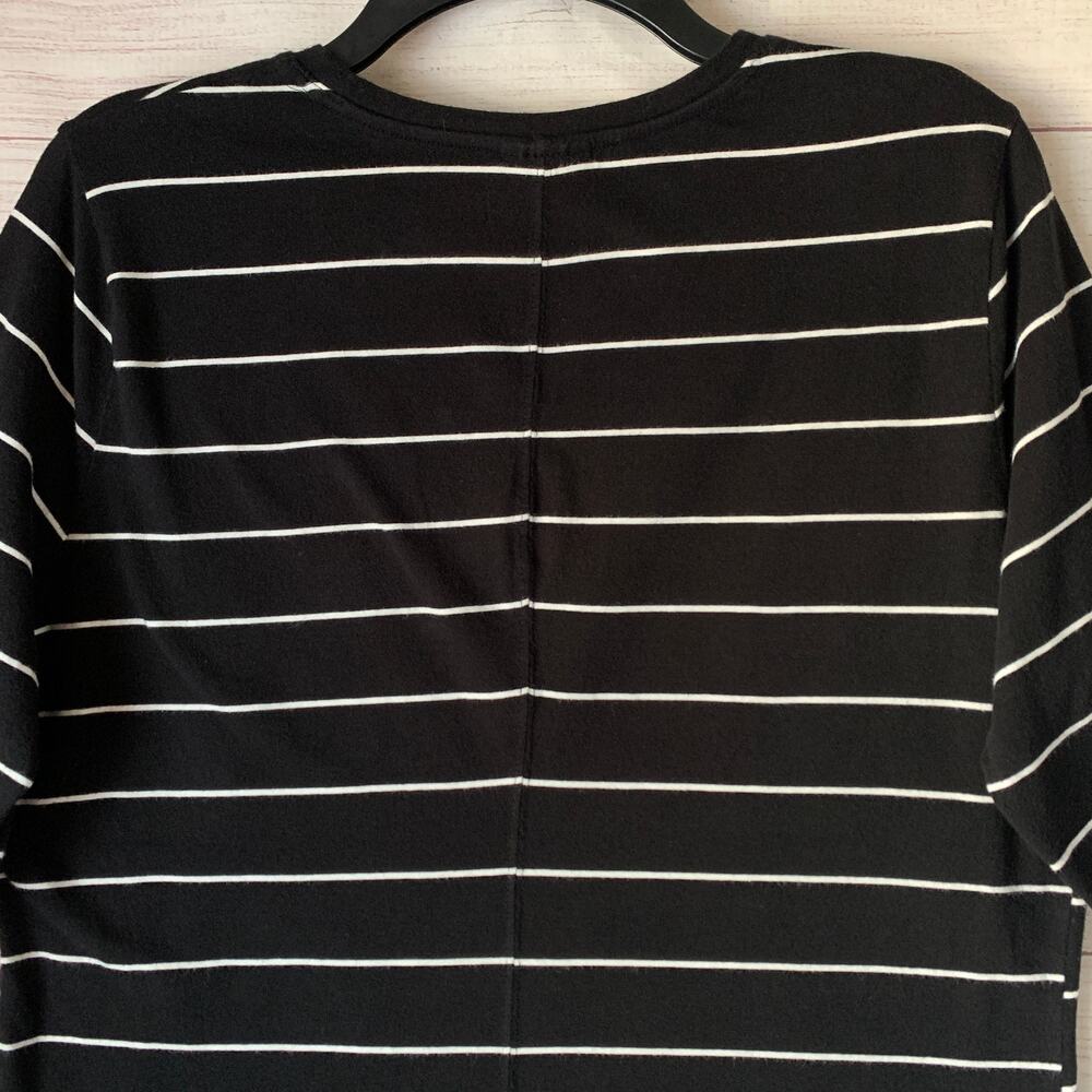 Who What Wear Women's Black and White Striped Shirt Cotton Blend Size XXL - Picture 6 of 16